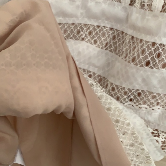 BGBG Max Azaria Blush and White Lace Knee Length Dress Size 12 - Picture 6 of 6